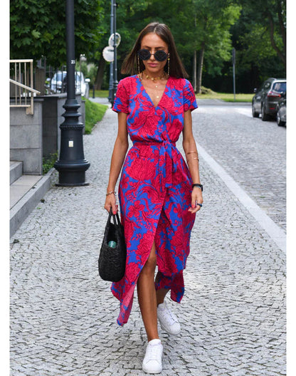 Pheline | Zomerdroom- Kleurrijke Elegante Jurk