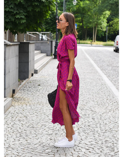 Pheline | Zomerdroom- Kleurrijke Elegante Jurk