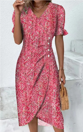 Sofia | Wikkeljurk met  Bloemenprint - Fris, Vrouwelijk & Comfortabel