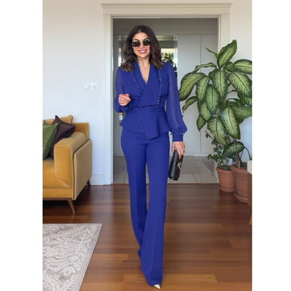 Sarah | Assymetrische jumpsuit met V-hals