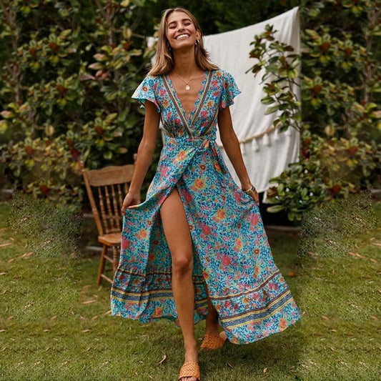Sora - Flatterende Maxi Jurk met split