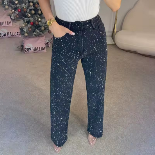 Trendy Sprankelende Jeans- Glamour