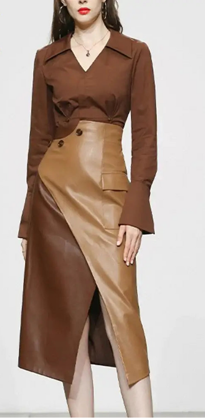 Stijlvolle 2-delige dames herfstset van Vanista