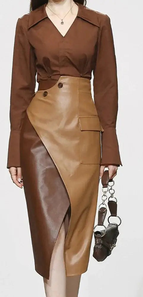 Stijlvolle 2-delige dames herfstset van Vanista