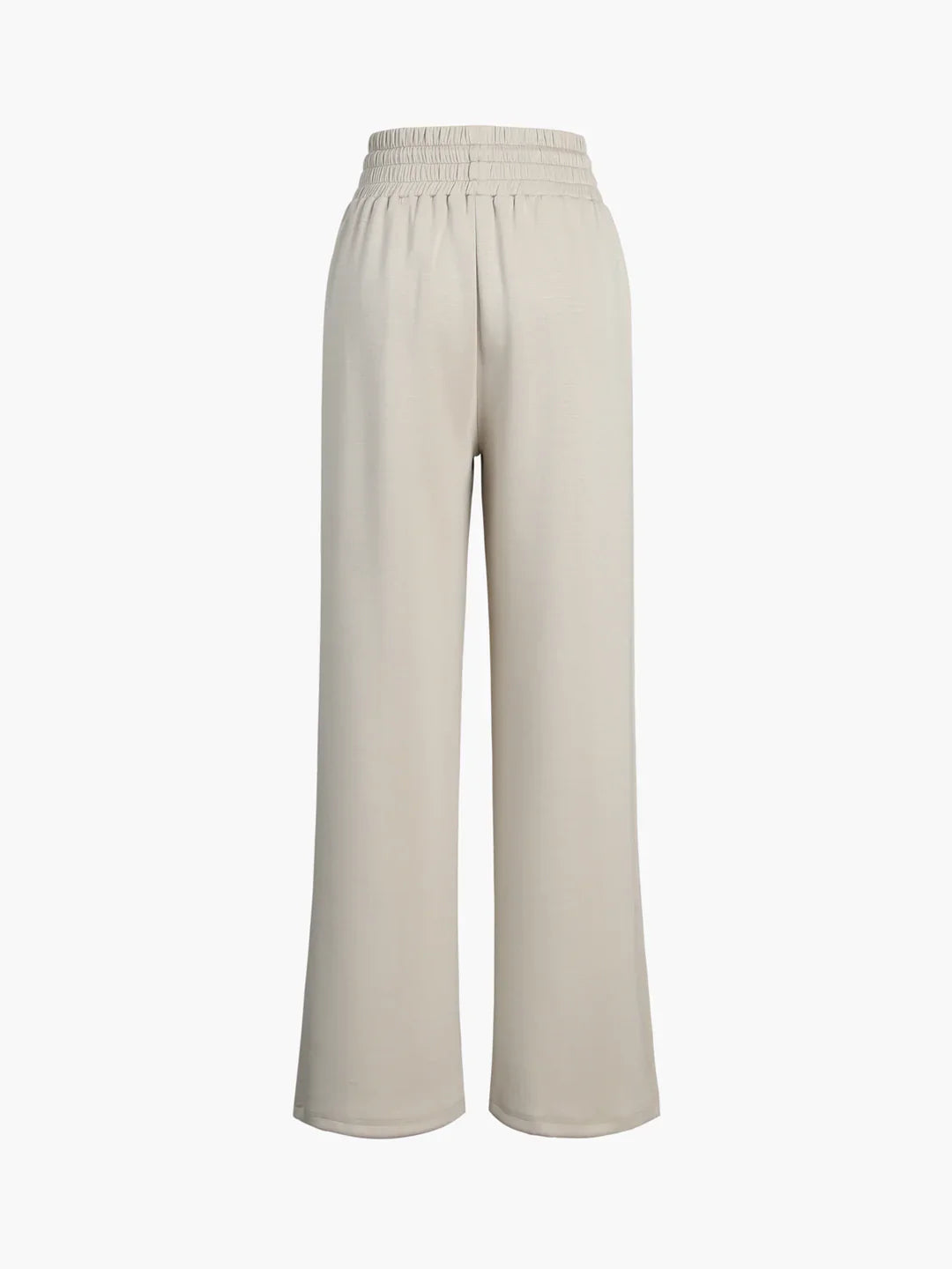 Wijde polyester broek met relaxte pasvorm en lichte stretch – Vanista