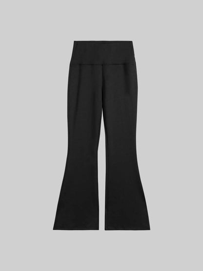 Zwarte hoge taille slim fit broek voor dames. -Vanista