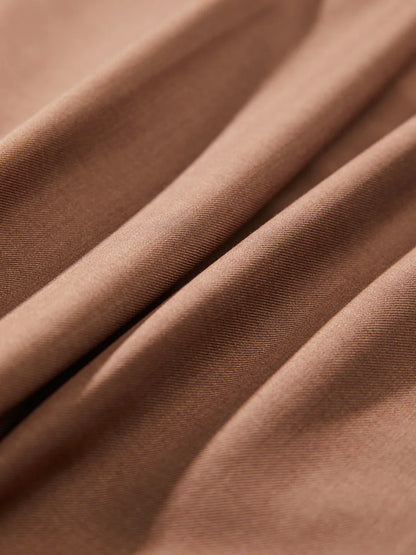 Dames getailleerde pantalon, enkellang — beige | Victoria - Vanista