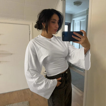 Crop top met ronde hals — modern & comfortabel | Vanista - Vanista