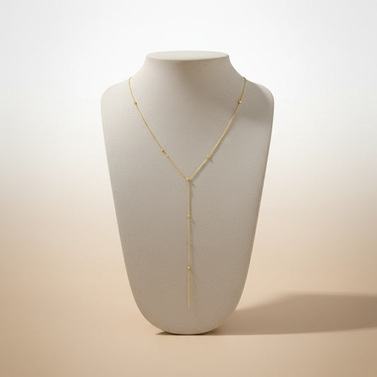 elegante lange ketting goud verguld, y-ketting. Shop bij Vanista