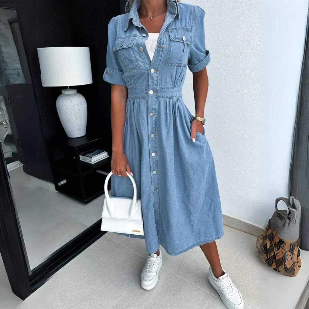 Jeans midi-jurk