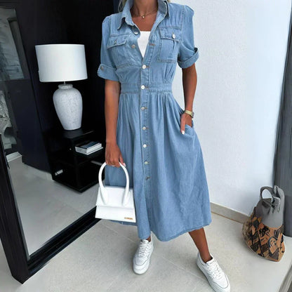 Jeans midi-jurk