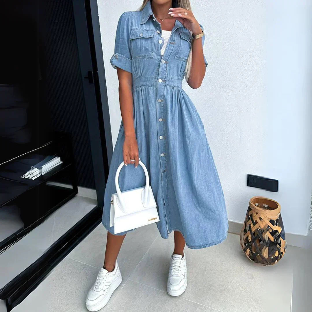 Jeans midi-jurk