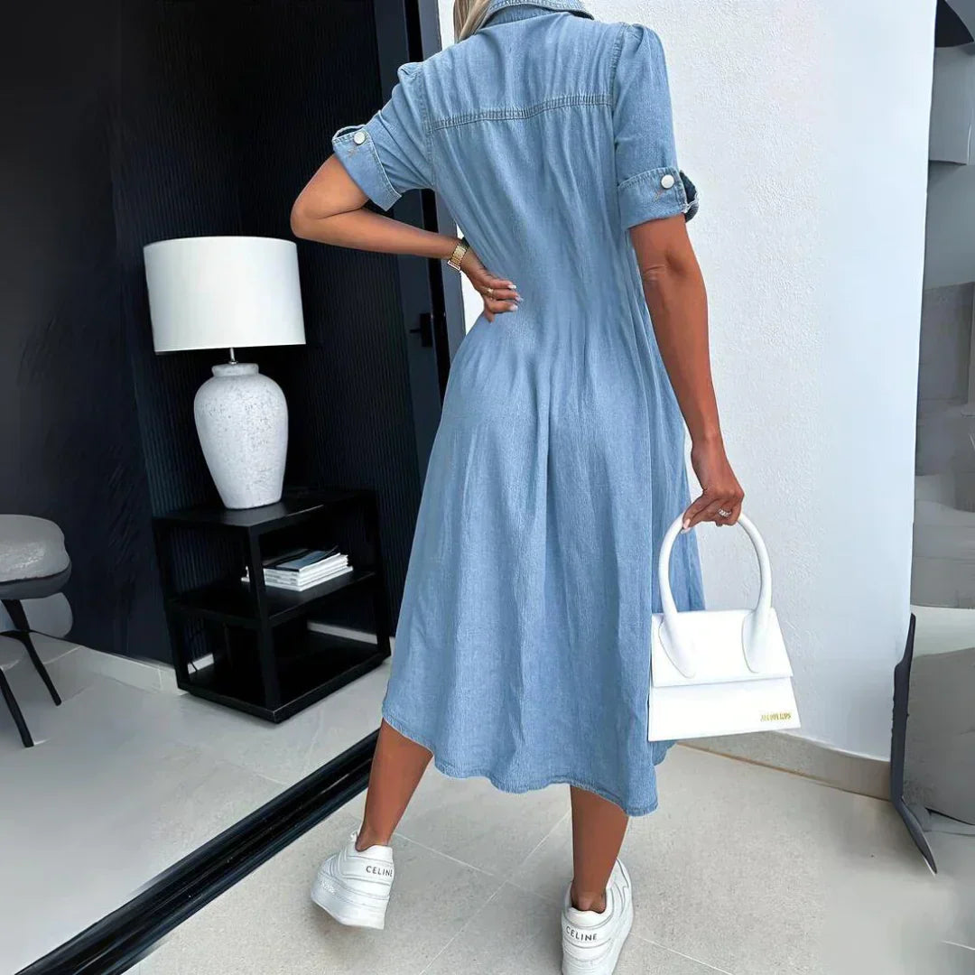 Jeans midi-jurk