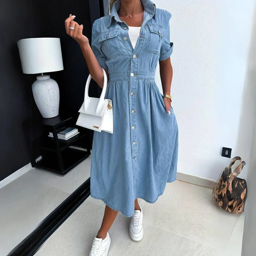 Jeans midi-jurk