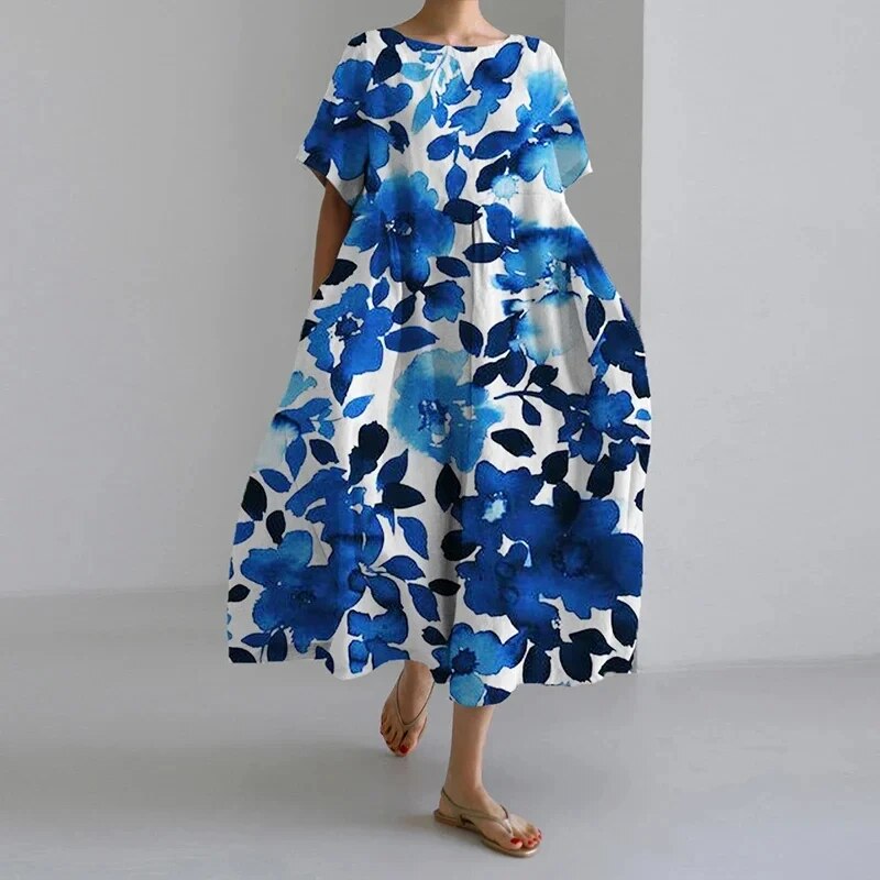 Fleur| Kleurrijke Losse Jurk met Print