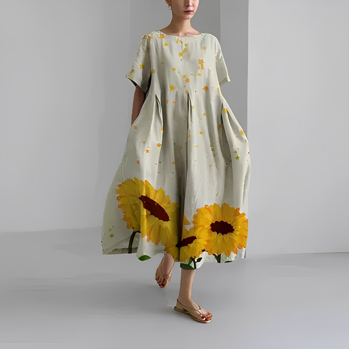 Fleur| Kleurrijke Losse Jurk met Print