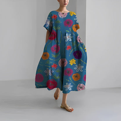 Fleur| Kleurrijke Losse Jurk met Print