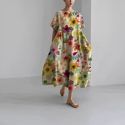 Fleur| Kleurrijke Losse Jurk met Print