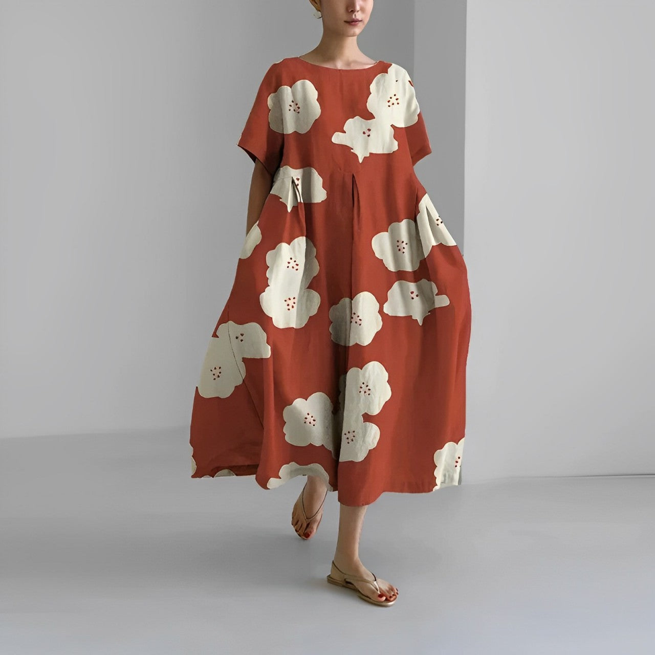 Fleur| Kleurrijke Losse Jurk met Print