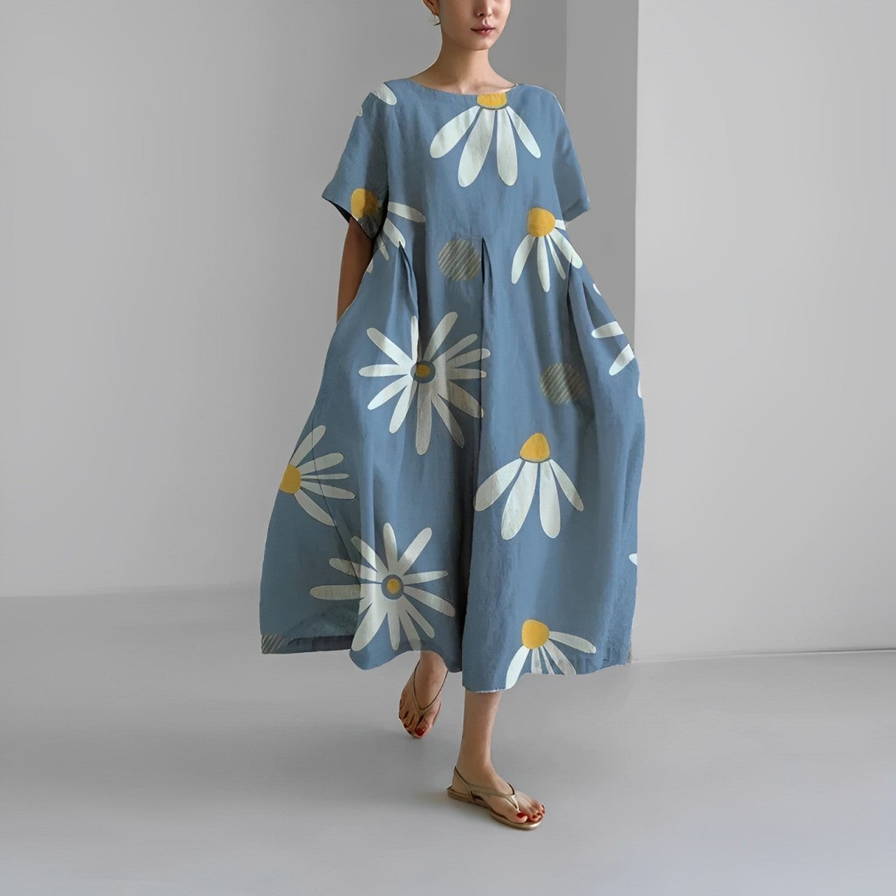 Fleur| Kleurrijke Losse Jurk met Print