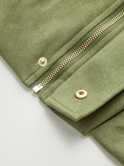  on-trend Suède Zip-Up Jas van Vanista
