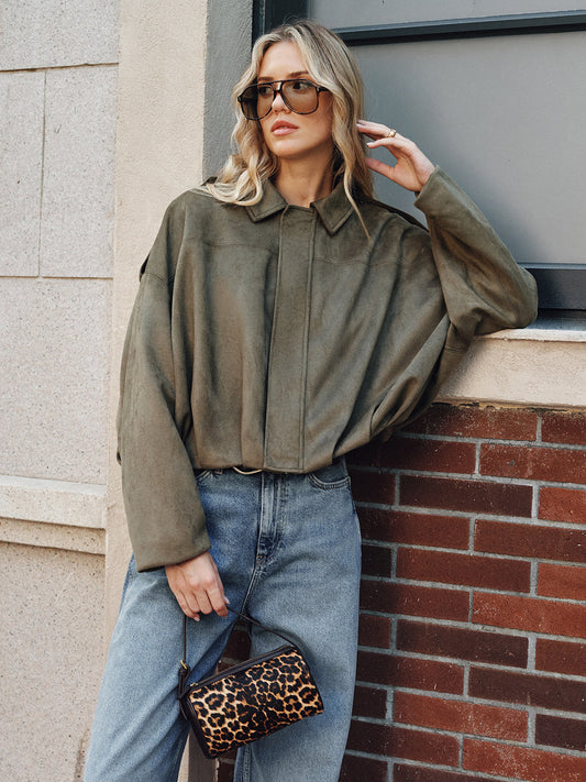  on-trend Suède Zip-Up Jas van Vanista