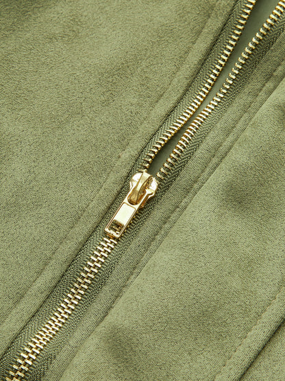  on-trend Suède Zip-Up Jas van Vanista