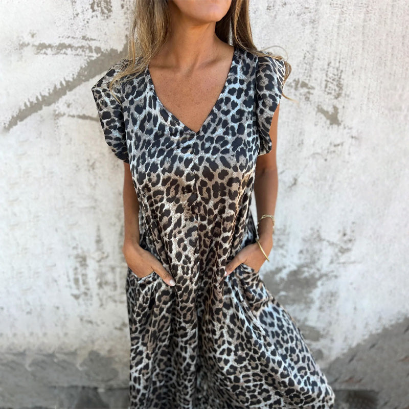 Adembenemend V-hals jumpsuit