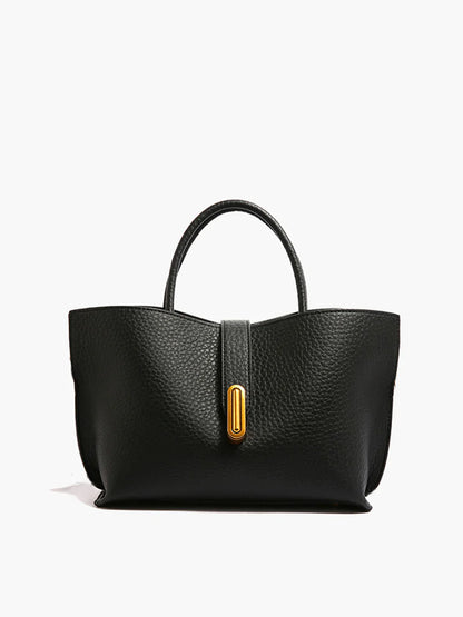 Minimalistische dames tas met stevig handvat en schouderriem, compact en elegant — Vanista
