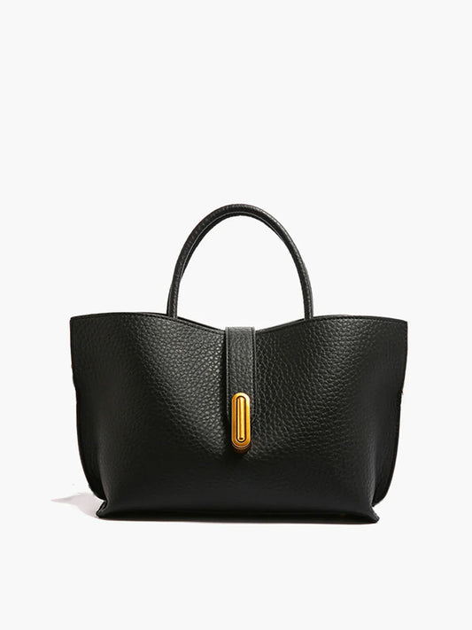 Minimalistische dames tas met stevig handvat en schouderriem, compact en elegant — Vanista
