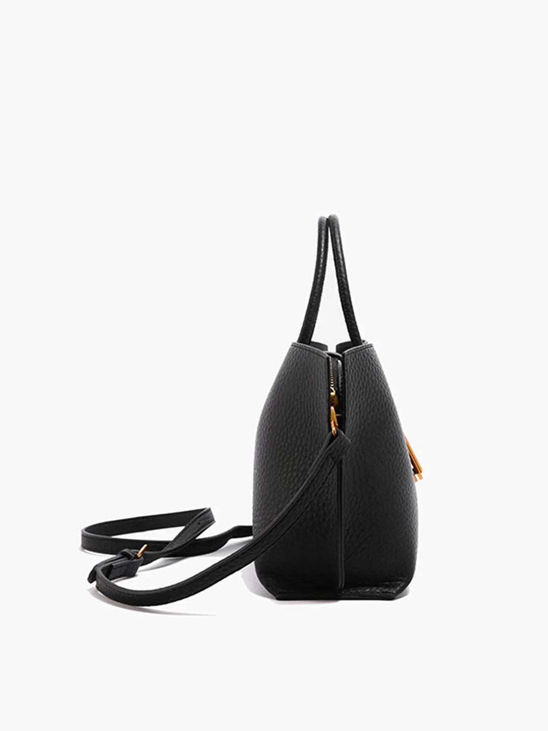 Minimalistische dames tas met stevig handvat en schouderriem, compact en elegant — Vanista
