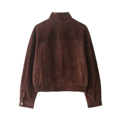 verfijnde suède jack uit de Nieuwe collectie